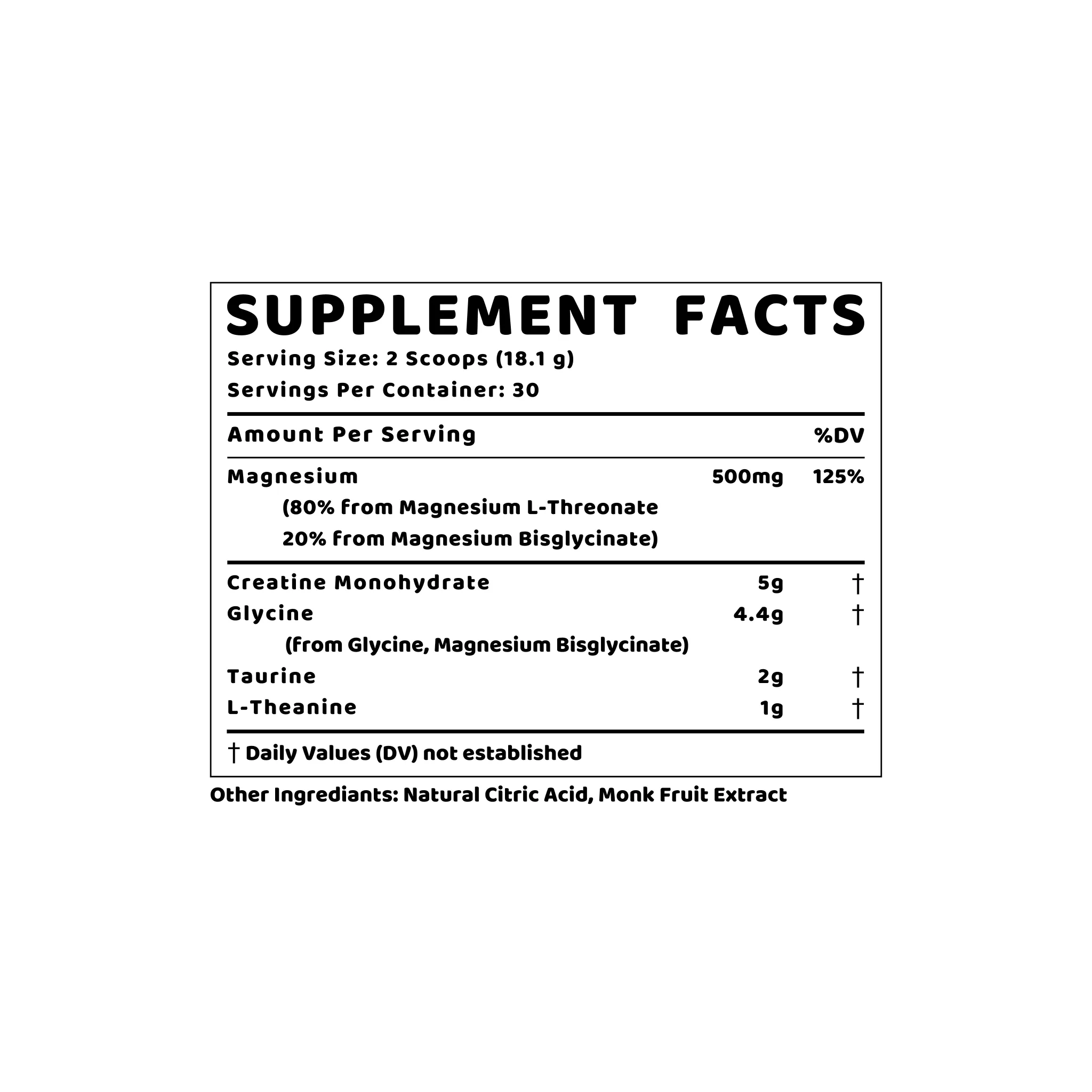 POWDER+ supplement facts